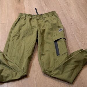 Nike Olive Green Cargo Jogger Pants with Zip Pocket